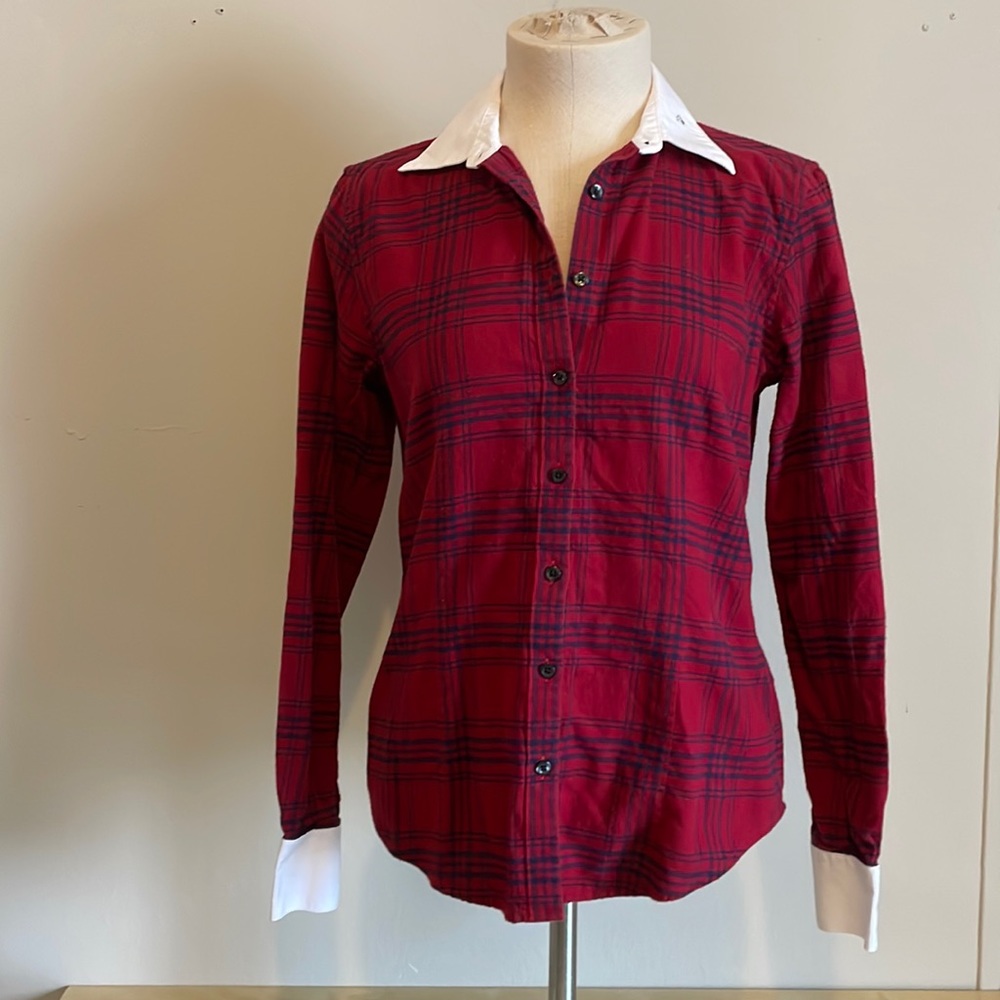 Brooks Brothers Womans Vintage Plaid Flannel Shirt
